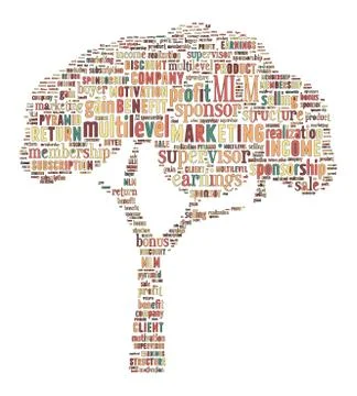 Multilevel Marketing Tag Cloud    - vector illustration Stock Illustration