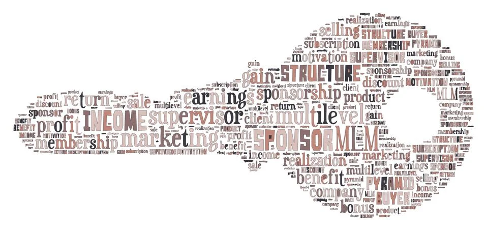 Multilevel Marketing Tag Cloud    - vector illustration Stock Illustration