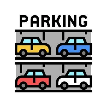 Multilevel parking color icon vector illustration 스톡 일러스트