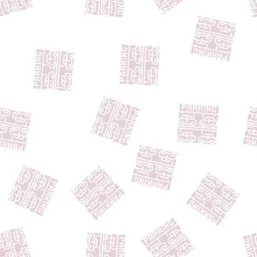 Multilevel parking glyph seamless pattern 스톡 일러스트