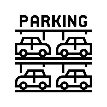 Multilevel parking line icon vector illustration Illustrazione stock