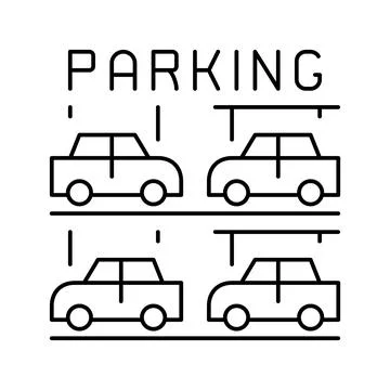 Multilevel parking line icon vector illustration 스톡 일러스트