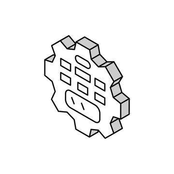 Multilevel password isometric icon vector illustration sign Stock Illustration