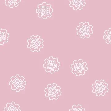 Multilevel password line seamless pattern sign 库存插图