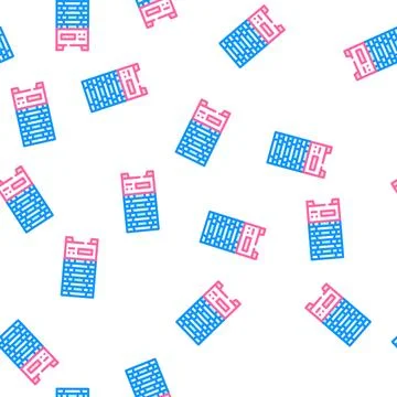 Multilevel vending machine vector seamless pattern Illustrazione stock