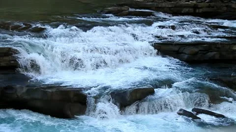 Multilevel waterfall Stock Footage 10754022