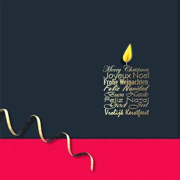 Multilingual Christmas card Stock Illustration