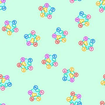 Multilingual globe natural language processing nlp vector seamless pattern Stock Illustration