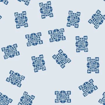 Multilingual globe nlp glyph seamless pattern 스톡 일러스트