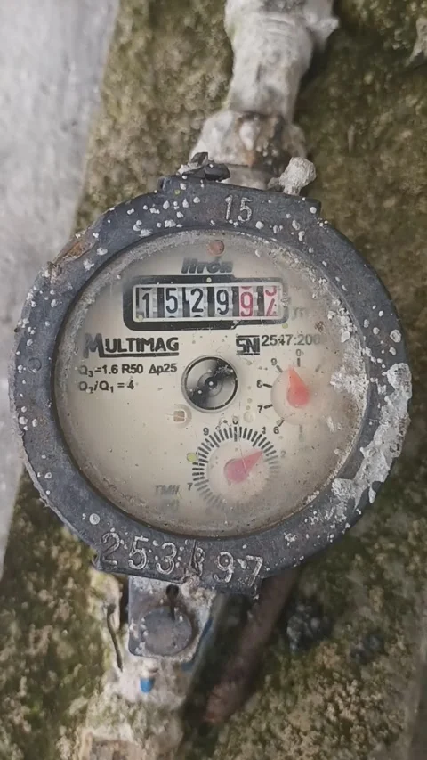 Multimag Water Meter Reading Stock Footage 308277341