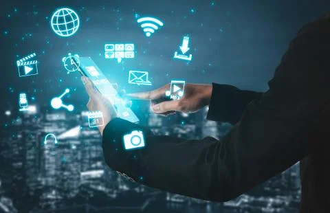 Multimedia and Computer Applications Concept Foto stock