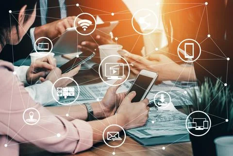 Multimedia and Computer Applications Concept uds Foto stock