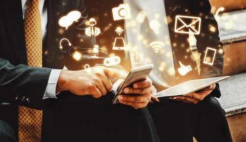 Multimedia and Computer Applications Concept uds Foto stock