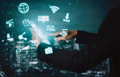 Multimedia and Computer Applications Concept uds 스톡 사진