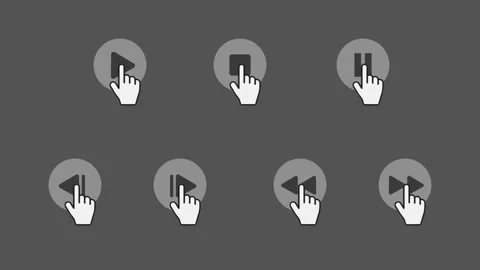 Multimedia button click animation collection Video stock 275265831