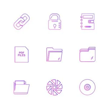 Multimedia , camera , user interface , folders , directory , eps icon set vec 스톡 일러스트