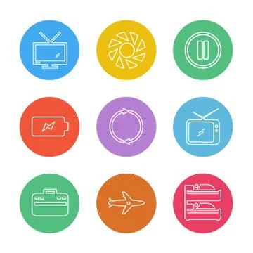 Multimedia , camera , user interface , folders , directory , eps icon set vec イラスト素材