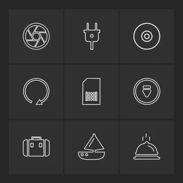 Multimedia , camera , user interface , folders , directory , eps icon set vec イラスト素材