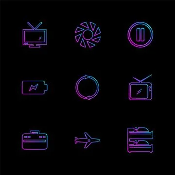 Multimedia , camera , user interface , folders , directory , eps icon set vec 스톡 일러스트