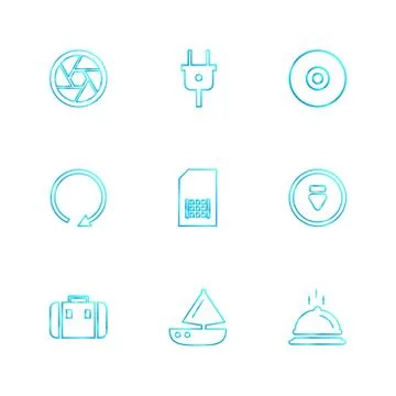 Multimedia , camera , user interface , folders , directory , eps icon set vec イラスト素材