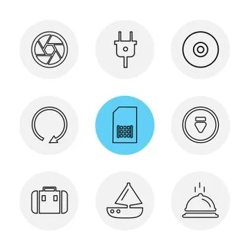 Multimedia , camera , user interface , folders , directory , eps icon set vec イラスト素材