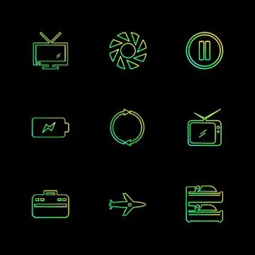 Multimedia , camera , user interface , folders , directory , eps icon set vec 스톡 일러스트