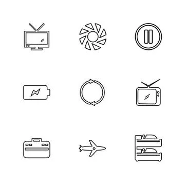 Multimedia , camera , user interface , folders , directory , eps icon set vec イラスト素材