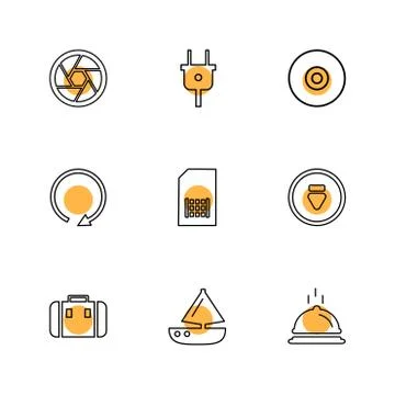 Multimedia , camera , user interface , folders , directory , eps icon set vec イラスト素材