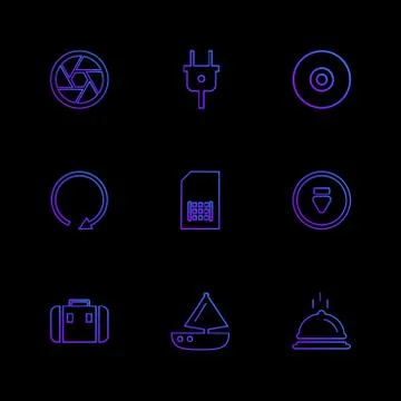 Multimedia , camera , user interface , folders , directory , eps icon set vec 스톡 일러스트