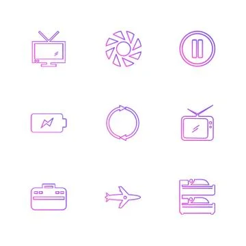 Multimedia , camera , user interface , folders , directory , eps icon set vec 스톡 일러스트