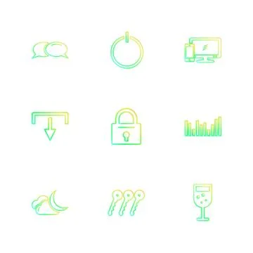 Multimedia , camera , user interface  , technology , summer , drink ,  food , 스톡 일러스트
