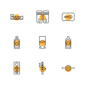 Multimedia , camera , user interface  , technology , summer , drink ,  food , 스톡 일러스트