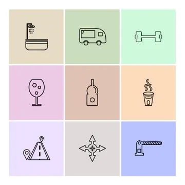 Multimedia , camera , user interface  , technology , summer , drink ,  food , Illustrazione stock