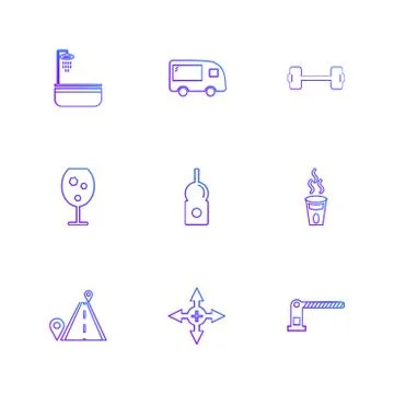 Multimedia , camera , user interface  , technology , summer , drink ,  food , 스톡 일러스트