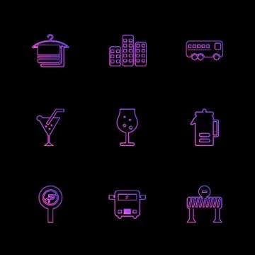 Multimedia , camera , user interface  , technology , summer , drink ,  food , Stock Illustration