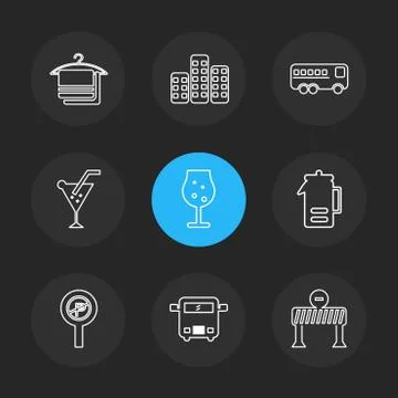 Multimedia , camera , user interface  , technology , summer , drink ,  food , Stock Illustration