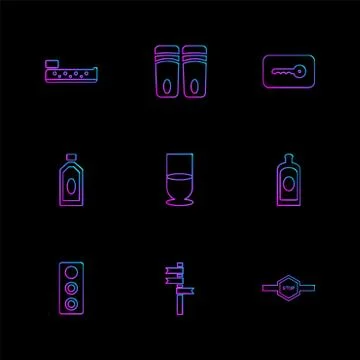 Multimedia , camera , user interface  , technology , summer , drink ,  food , Illustrazione stock