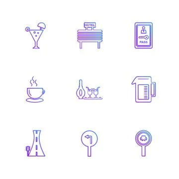 Multimedia , camera , user interface  , technology , summer , drink ,  food , Stock Illustration