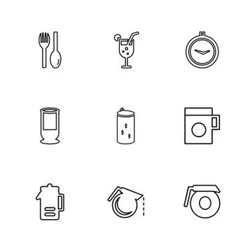 Multimedia , camera , user interface  , technology , summer , drink ,  food , Illustrazione stock