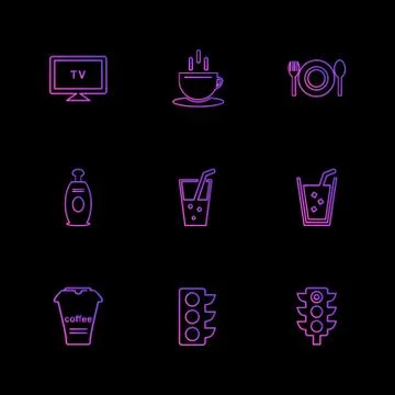 Multimedia , camera , user interface  , technology , summer , drink ,  food , Illustrazione stock