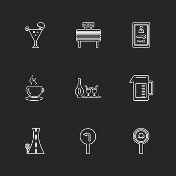 Multimedia , camera , user interface  , technology , summer , drink ,  food , Stock Illustration