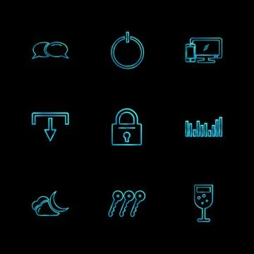 Multimedia , camera , user interface  , technology , summer , drink ,  food , Illustrazione stock