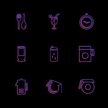 Multimedia , camera , user interface  , technology , summer , drink ,  food , Illustrazione stock