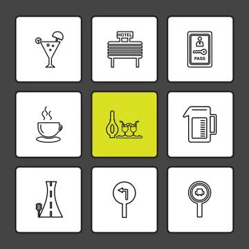 Multimedia , camera , user interface  , technology , summer , drink ,  food , Stock Illustration