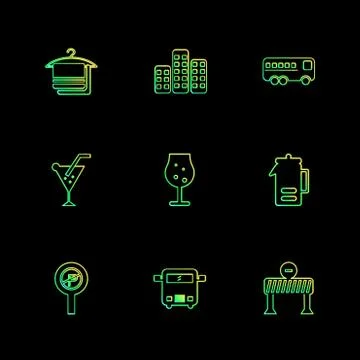 Multimedia , camera , user interface  , technology , summer , drink ,  food , Stock Illustration