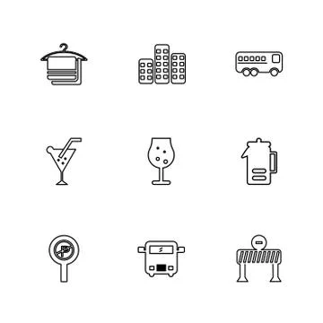 Multimedia , camera , user interface  , technology , summer , drink ,  food , Stock Illustration