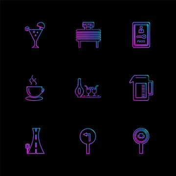 Multimedia , camera , user interface  , technology , summer , drink ,  food , Stock Illustration