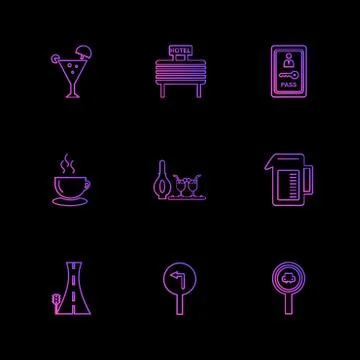 Multimedia , camera , user interface  , technology , summer , drink ,  food , Stock Illustration