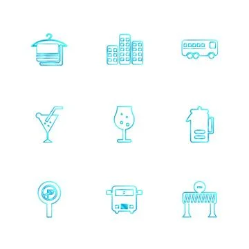 Multimedia , camera , user interface  , technology , summer , drink ,  food , Illustrazione stock