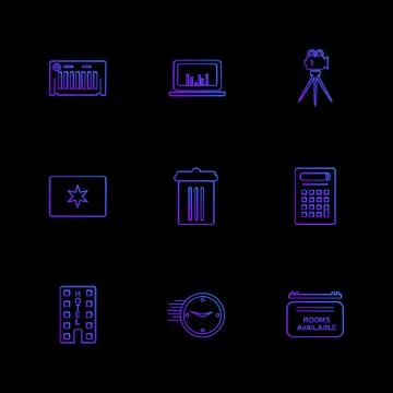 Multimedia , camera , user interface  , technology , summer , drink ,  food , Illustrazione stock